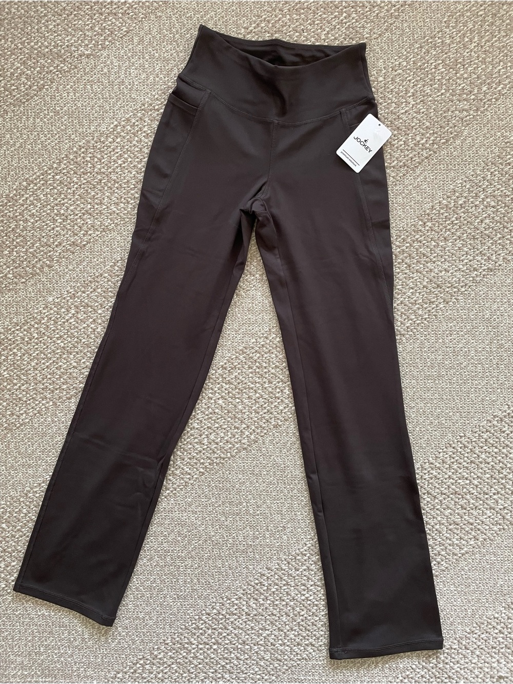 Jockey After Dark High-Waist Performance Leggings Bootleg Cut with Side Pockets